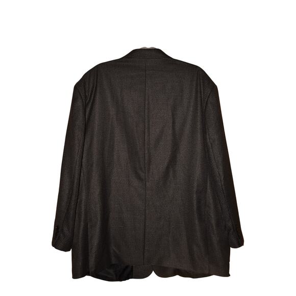 OAK HILL $178 Black Gray Micro Check Two Button‎ Sport Coat Blazer Men's 2XL - Picture 2 of 4